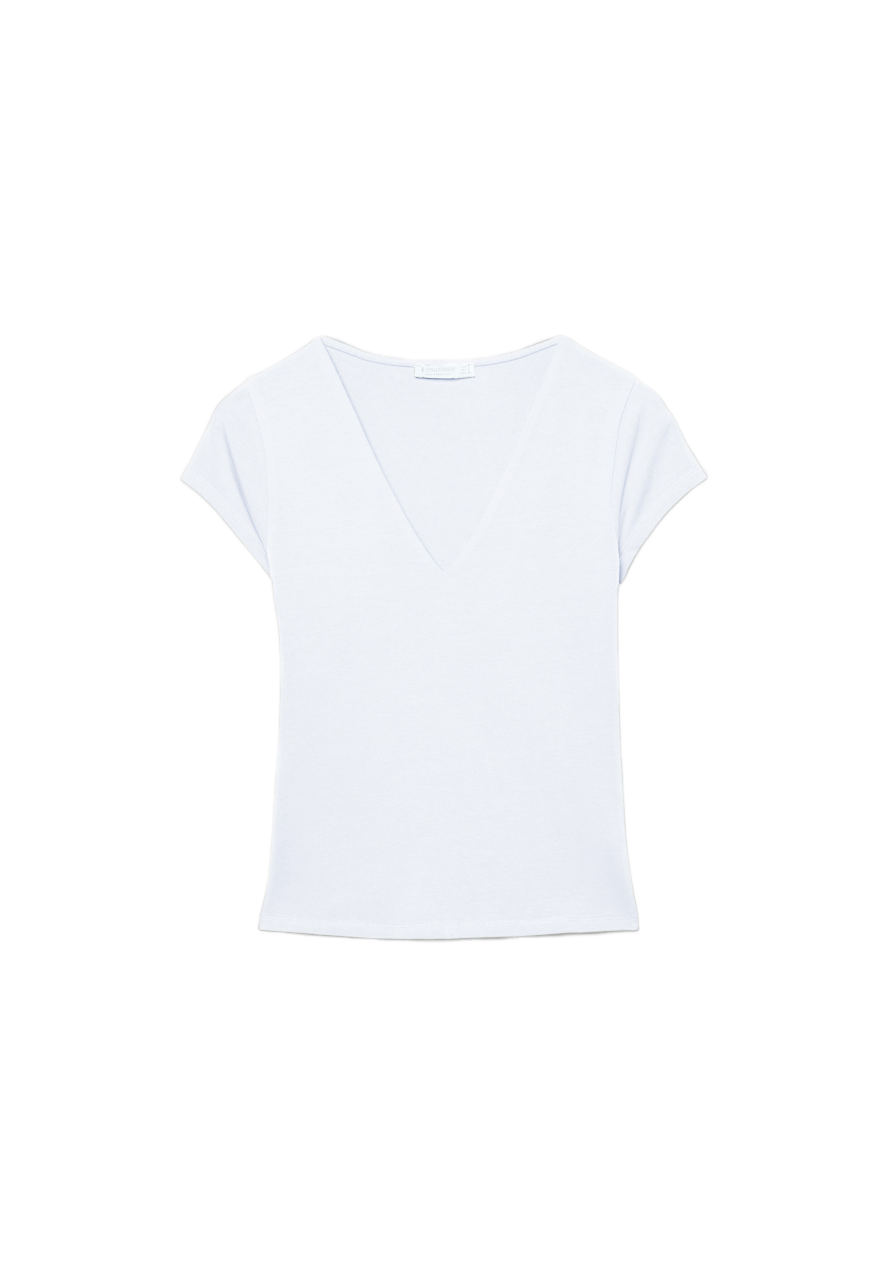 Kısa kollu V yaka t-shirt