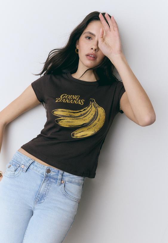 t shirt a manches courtes banane