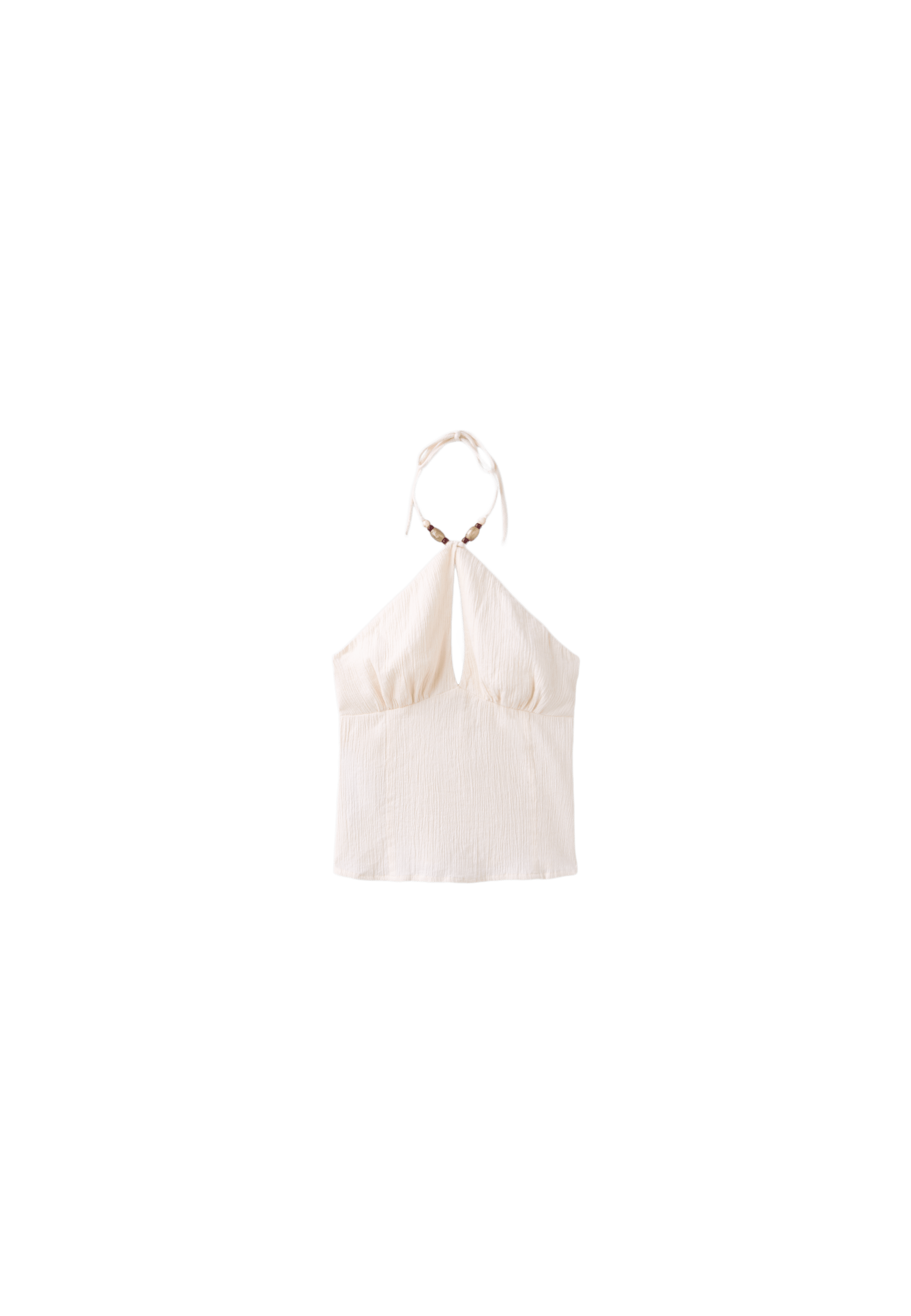 Regular top with bead detail — Stone