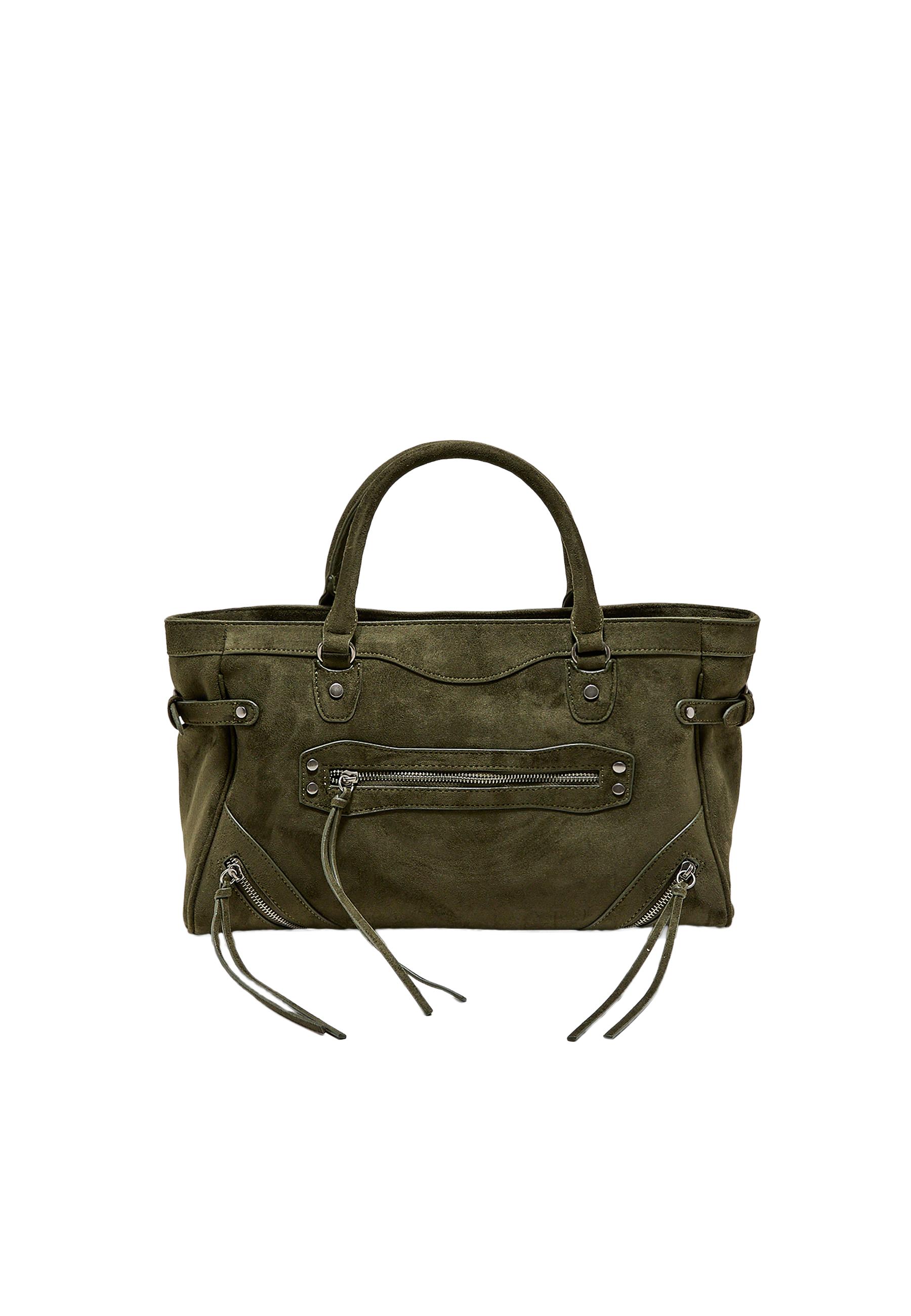 City bag with zip pulls — Khaki