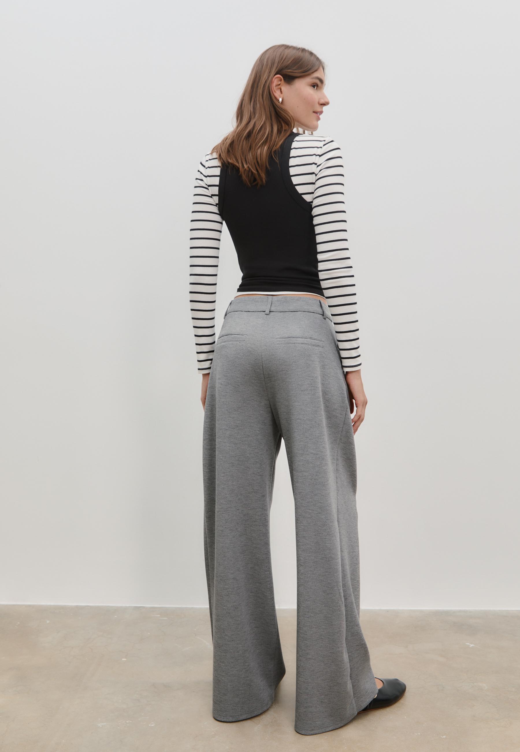 Soft-touch smart trousers — Dark grey