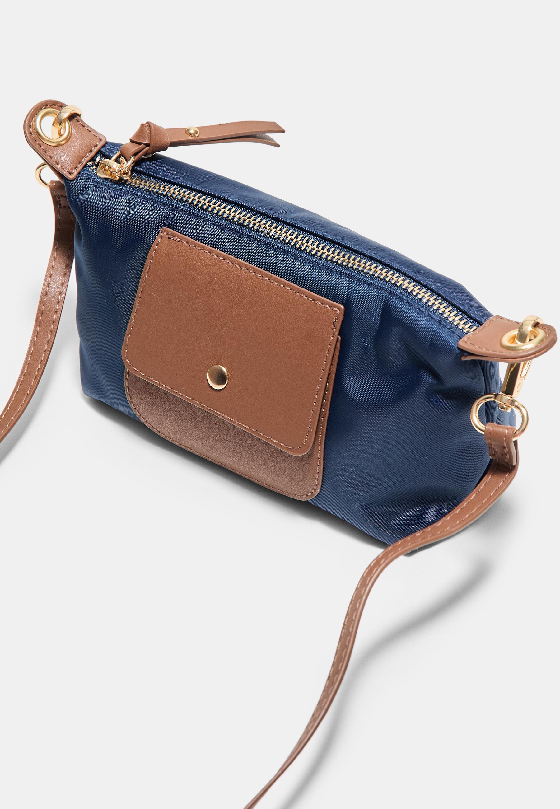 Contrast mini bag — Blue