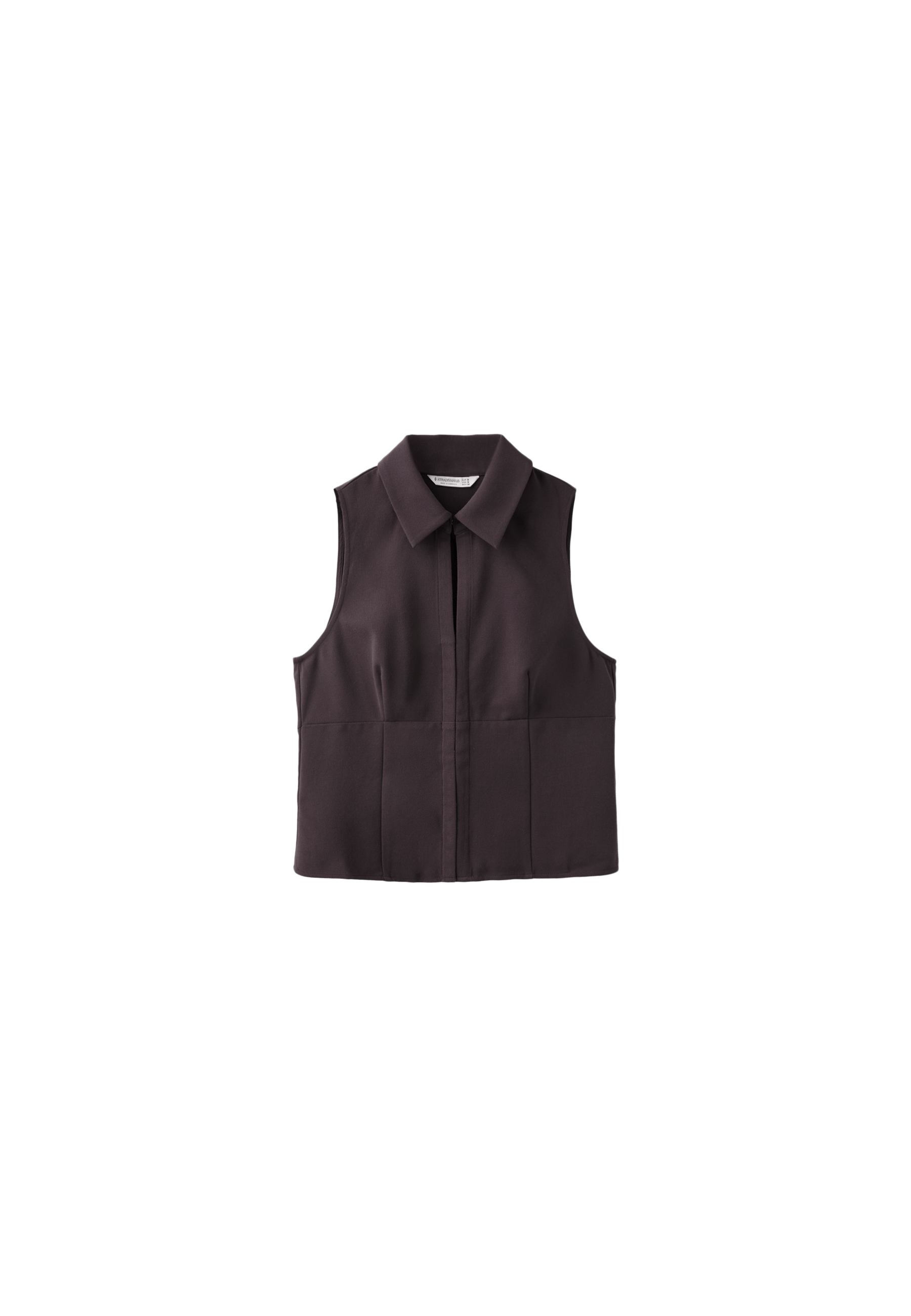 Sleeveless hook-and-eye top — Purple