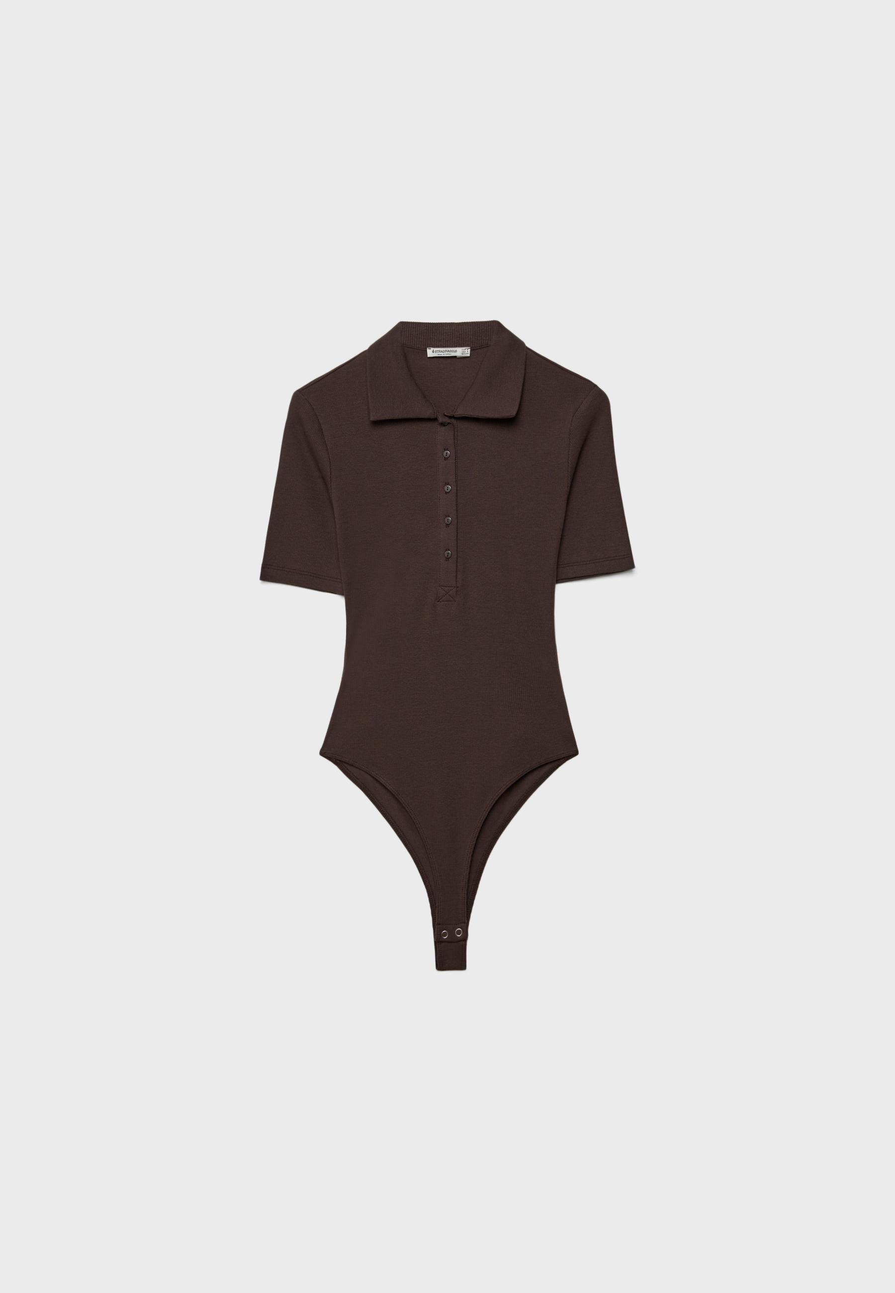 Polo bodysuit — Brown