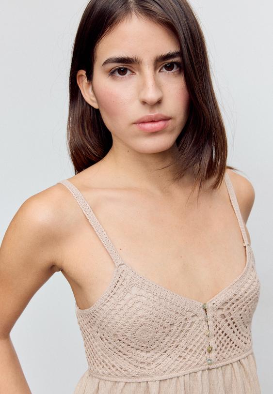 top crochet volantes