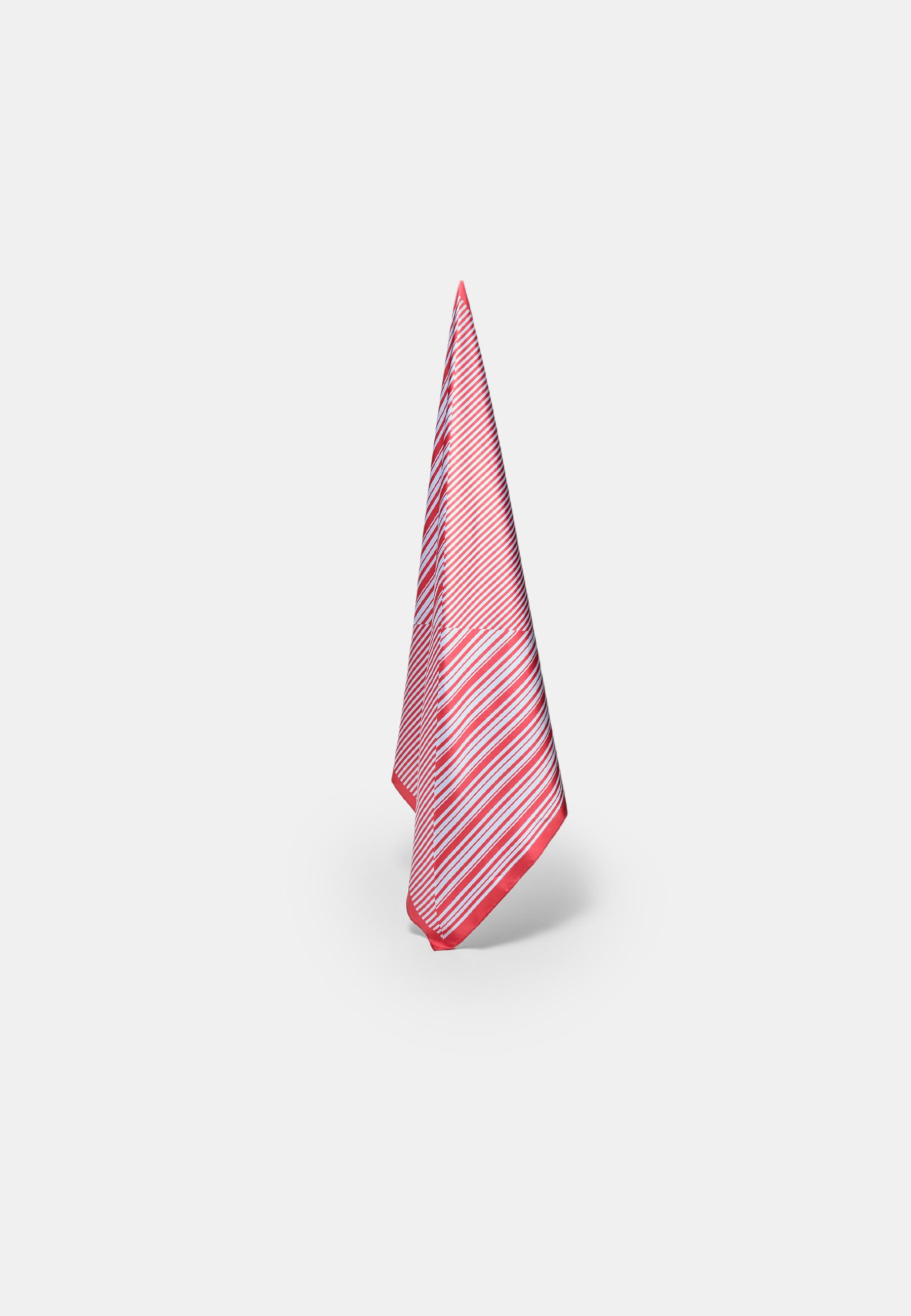STRIPED COMBINED HANDKERCHIEF — Red
