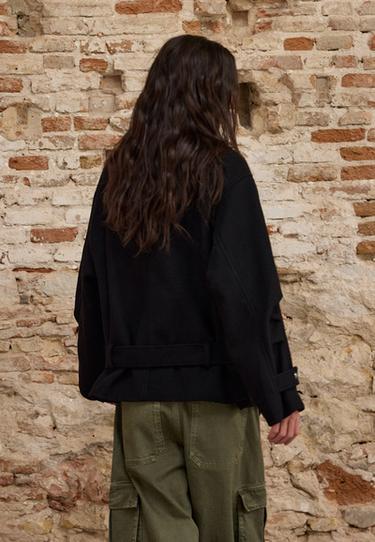 High neck buttoned jacket — Black 5