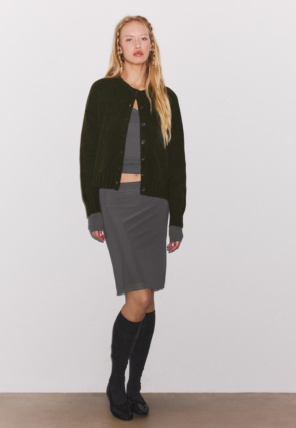 Stickad Oversize-Kofta