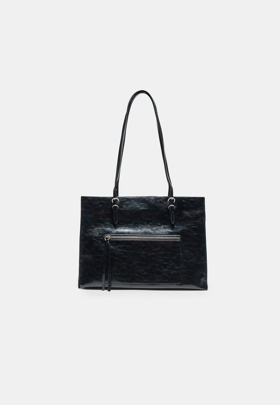 sac cabas zippe similicuir
