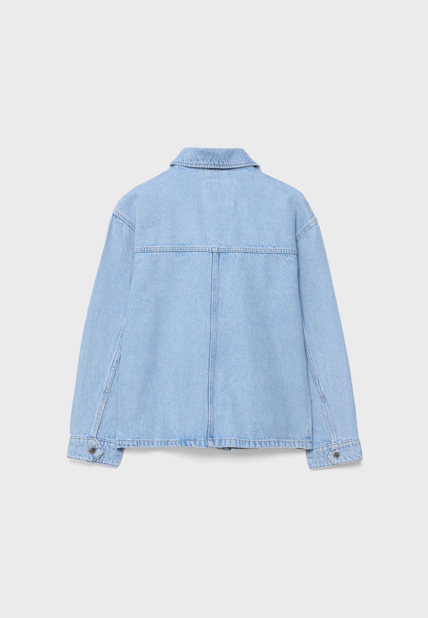 Denim jacket with pockets — LIGHT BLEACH