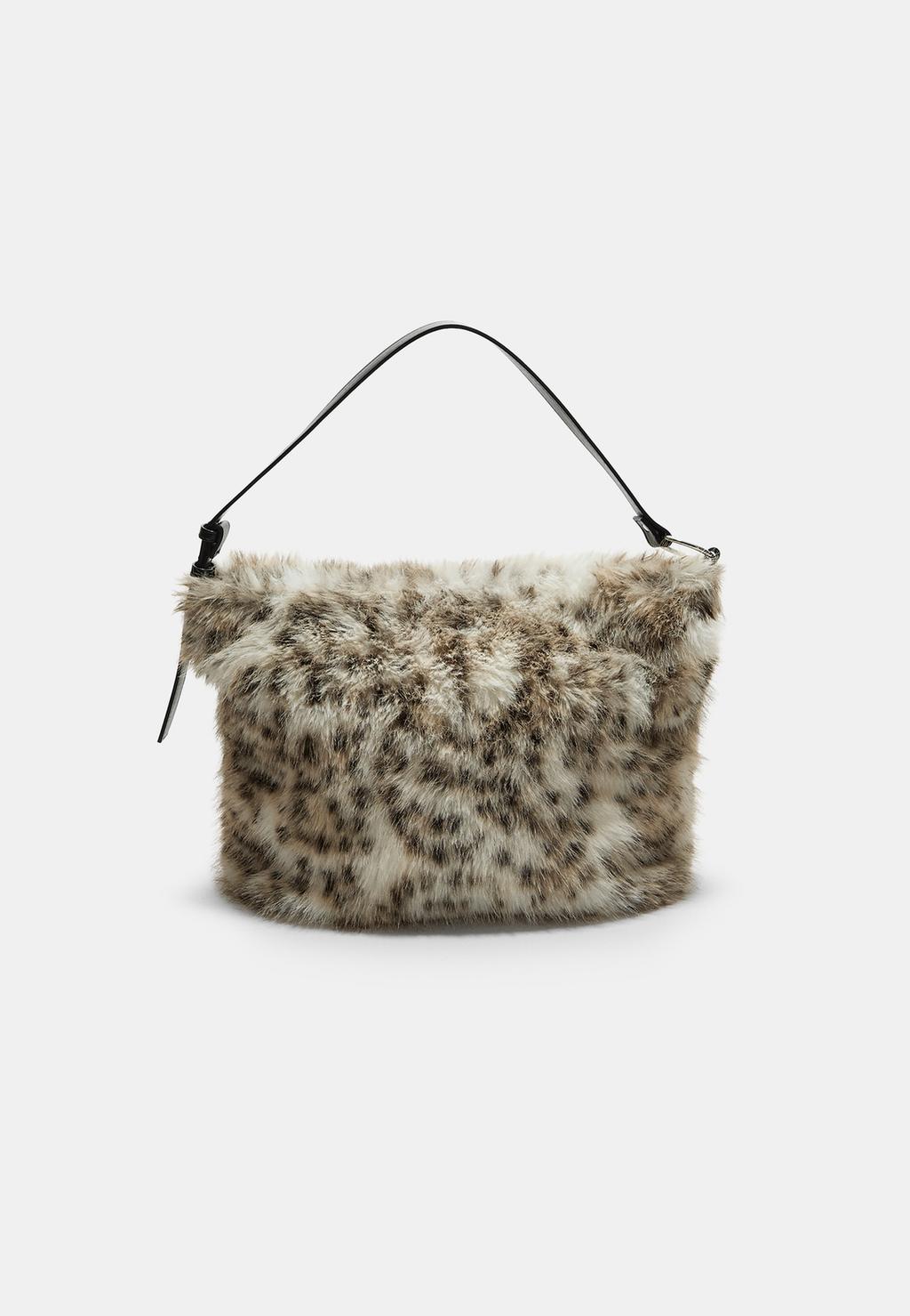 Bolso hombro efecto pelo
