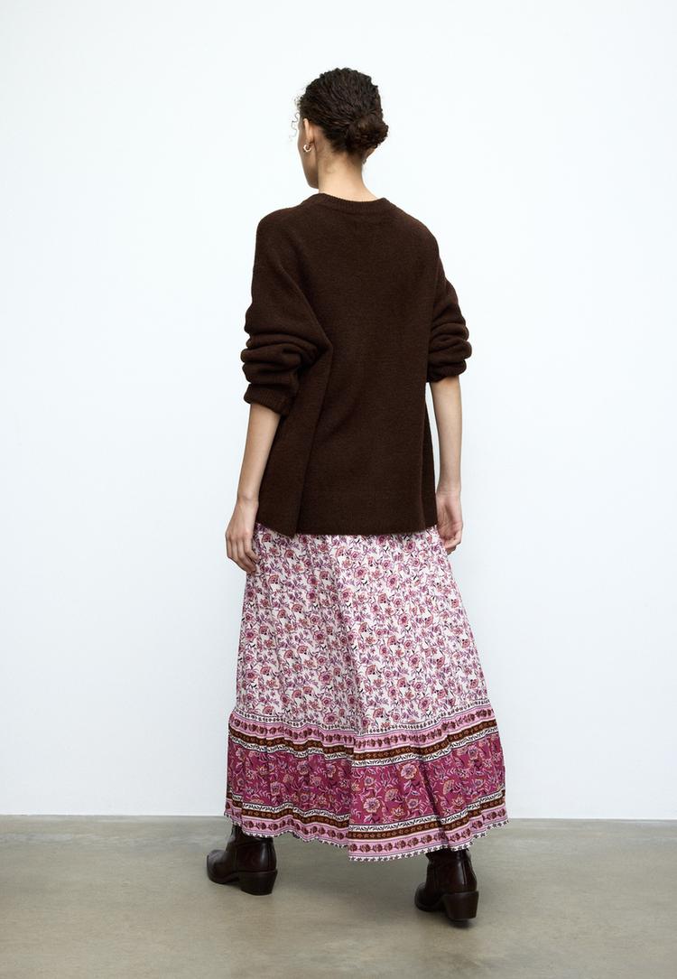 falda larga estampada