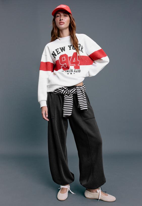 stoper detaylı sardonlu barrel jogger pantolon