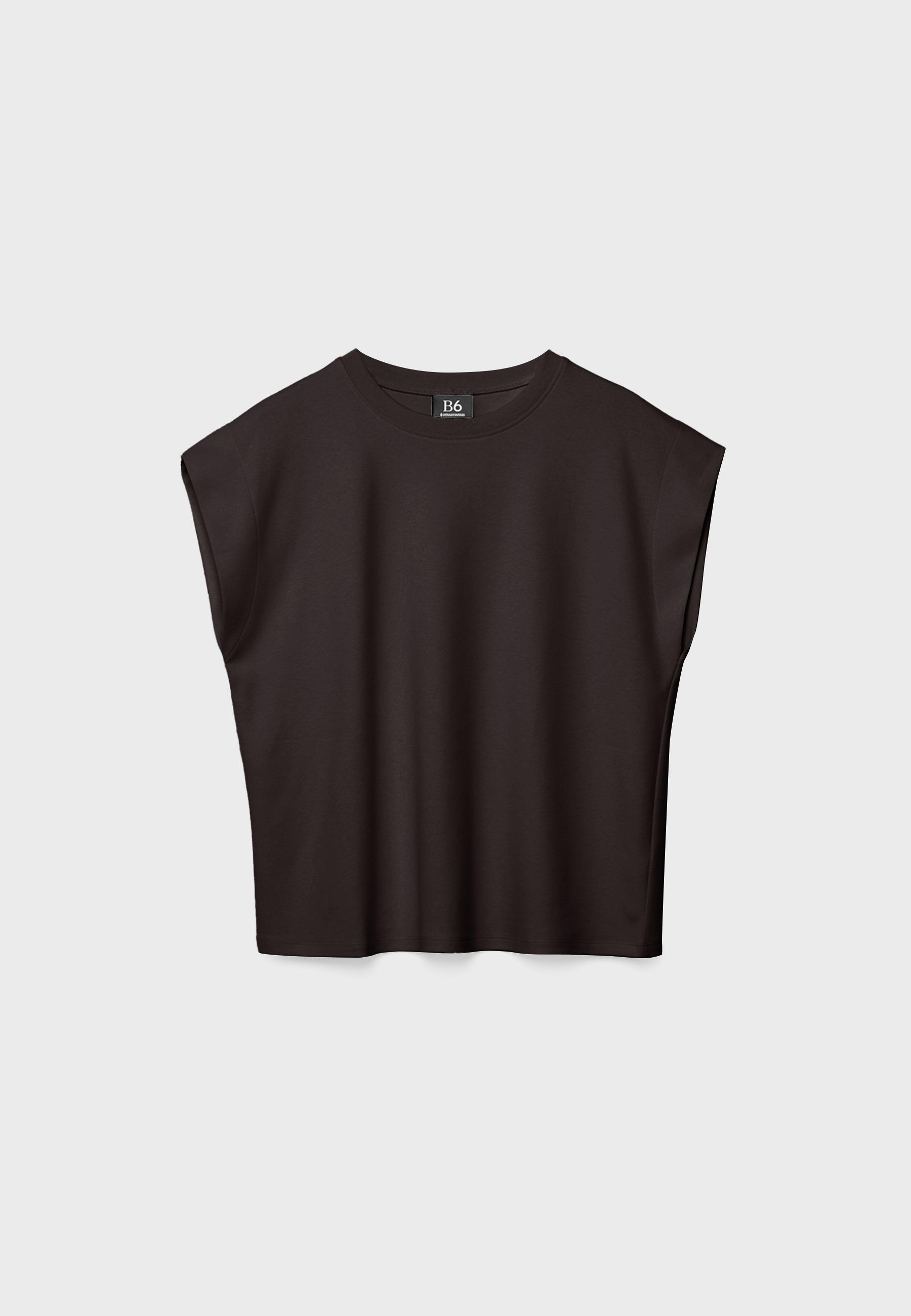 B06 Basic dropped-shoulder T-shirt — Brown