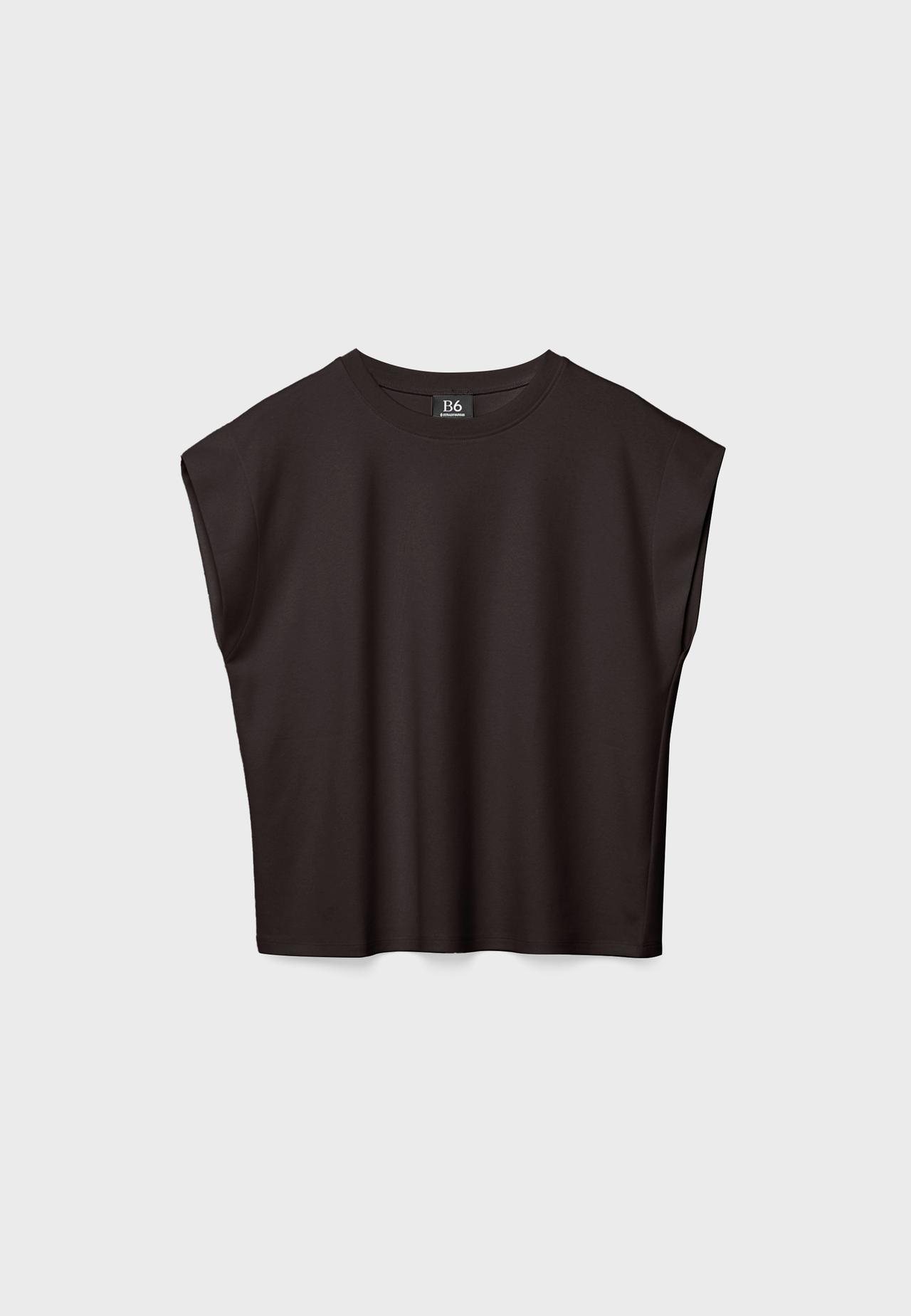 B06 Basic drop shoulder T-shirt — Brown