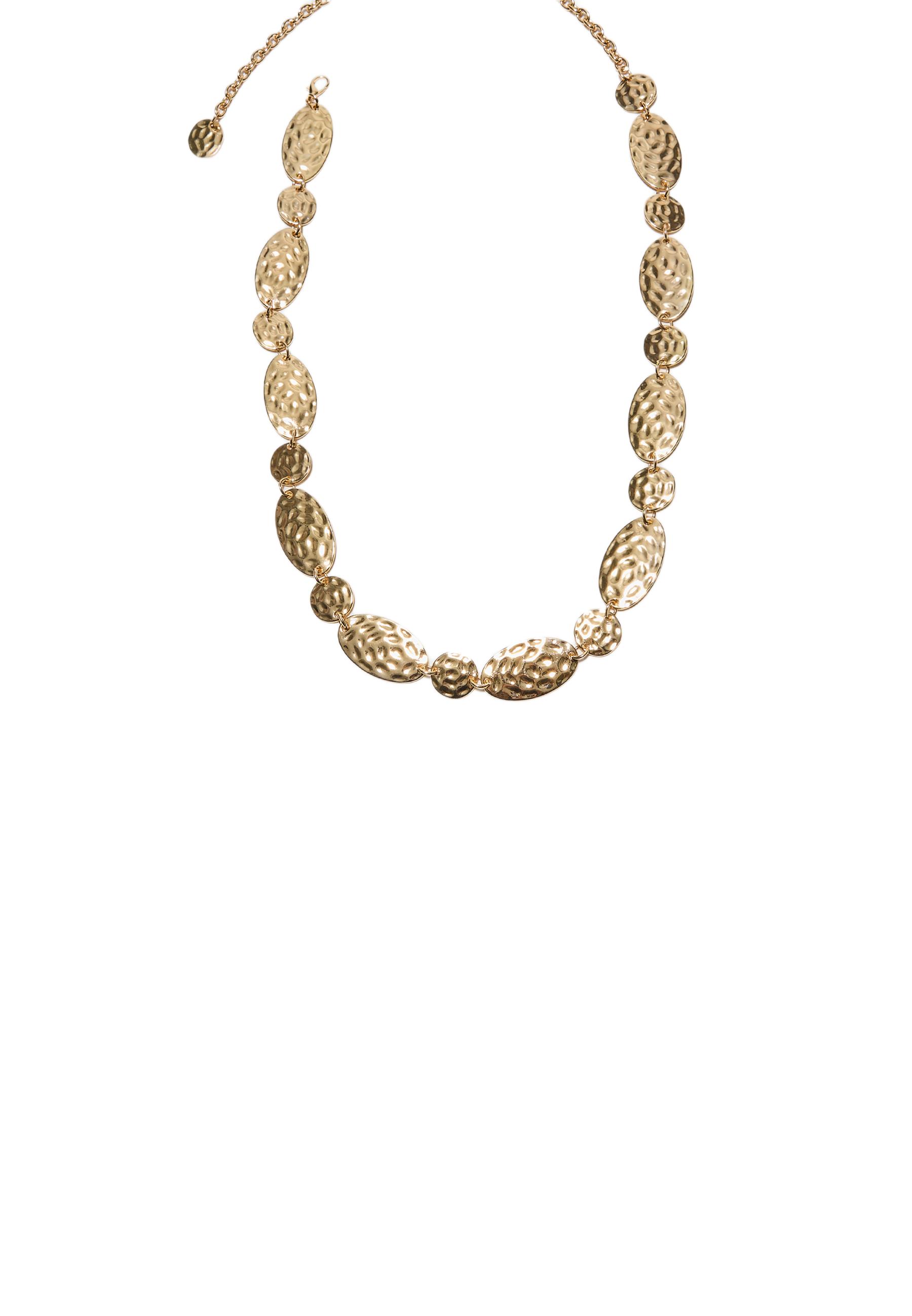 Metal belt with oval coins — Gold