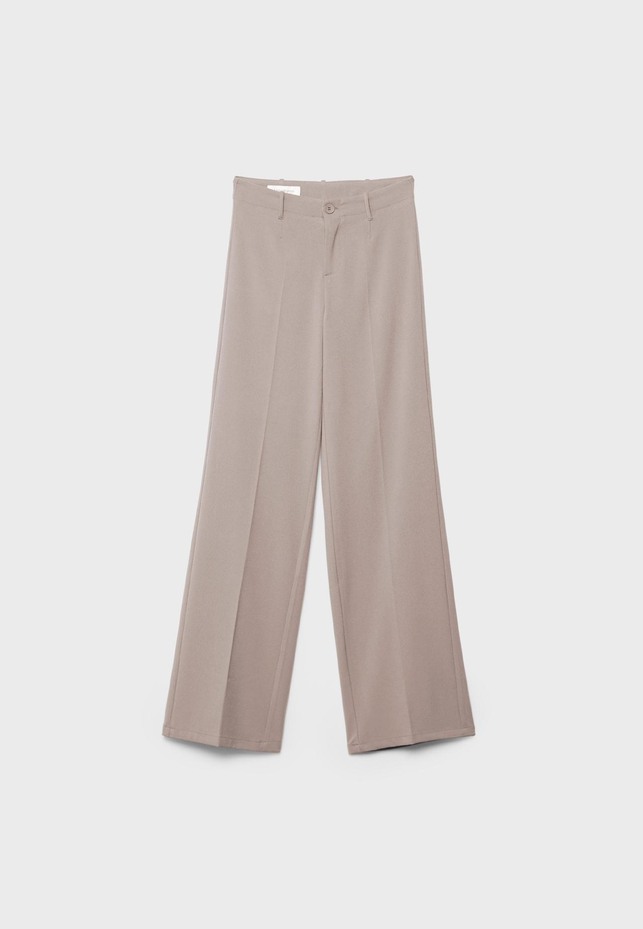Wide-leg trousers — Beige