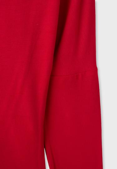 Asymmetric modal T-shirt — Dark red 9
