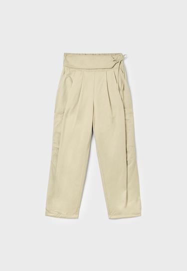 Voluminous cargo trousers with waist detail — Beige 7