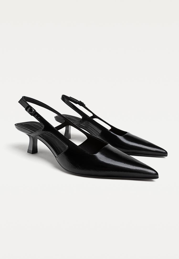 kitten heels met open achterkant