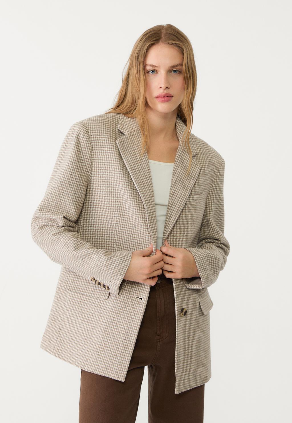 Pied-de-poule blazer