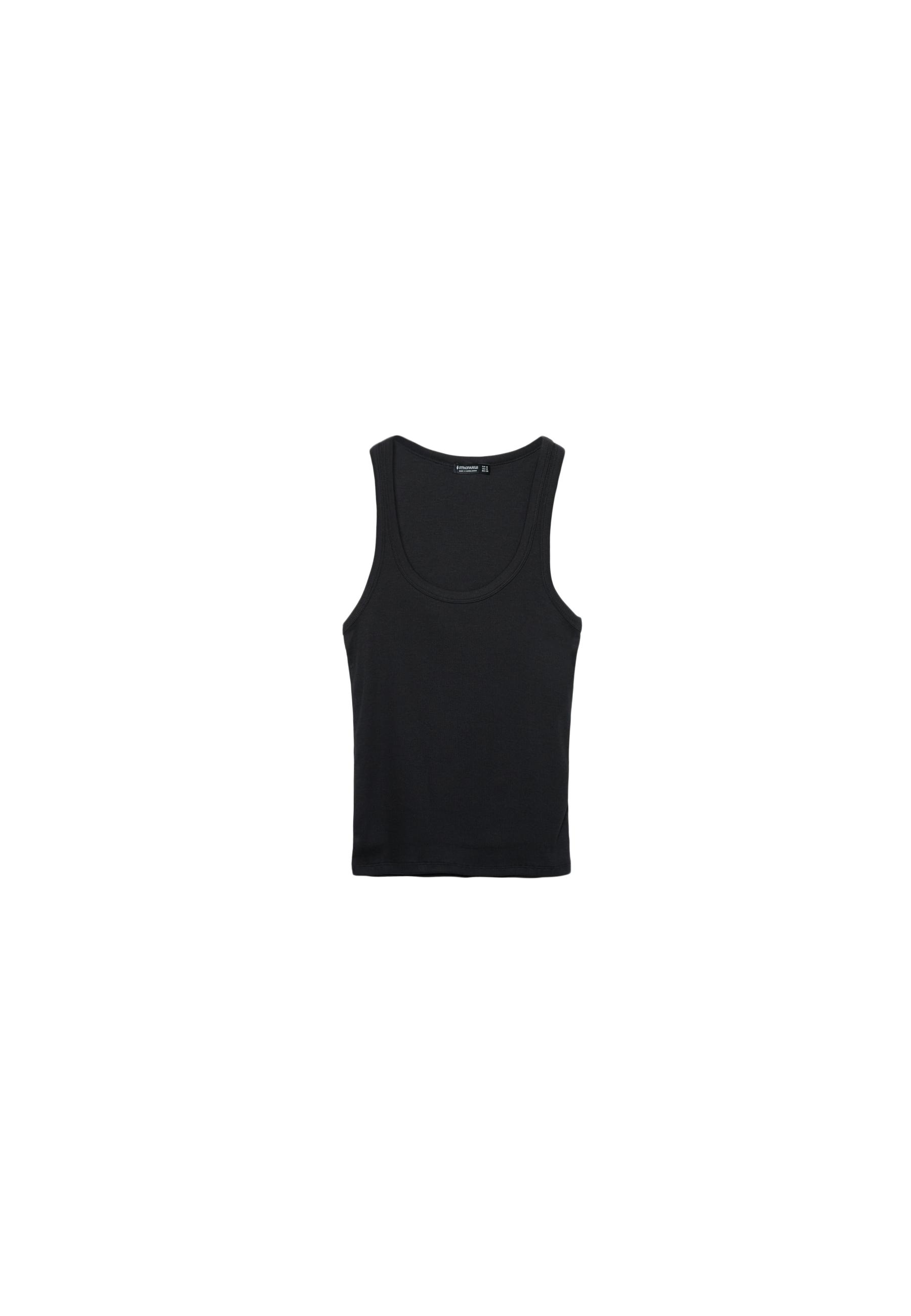 Basic strappy top — Black