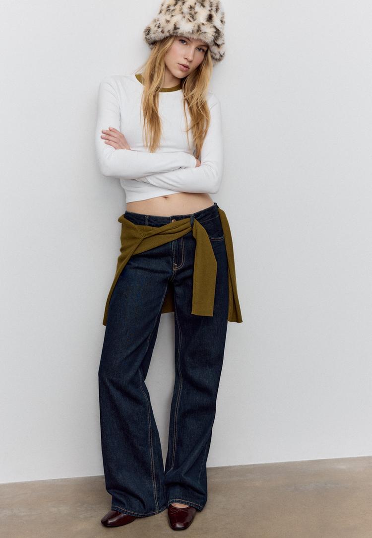 tshirt basique en coton a manches longues