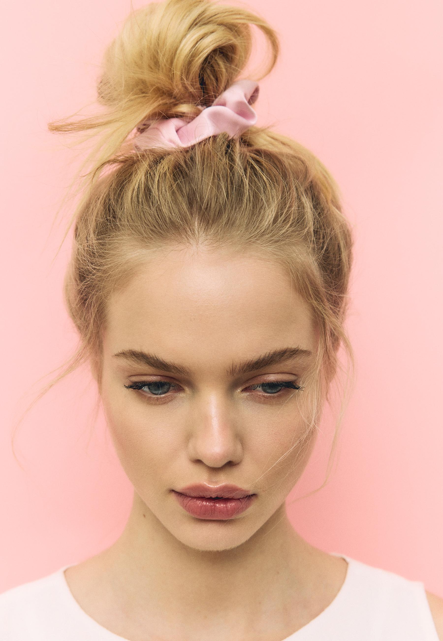 Set of 3 scrunchies — Pastel pink