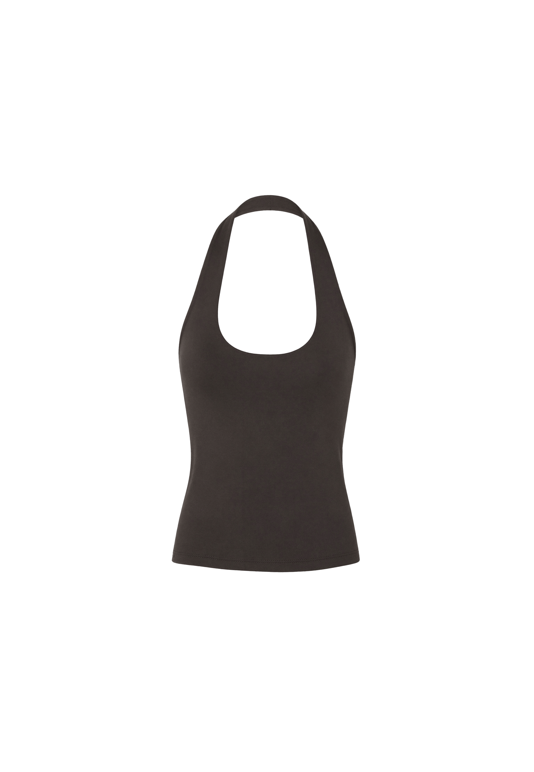 Halter neck T-shirt — Brown
