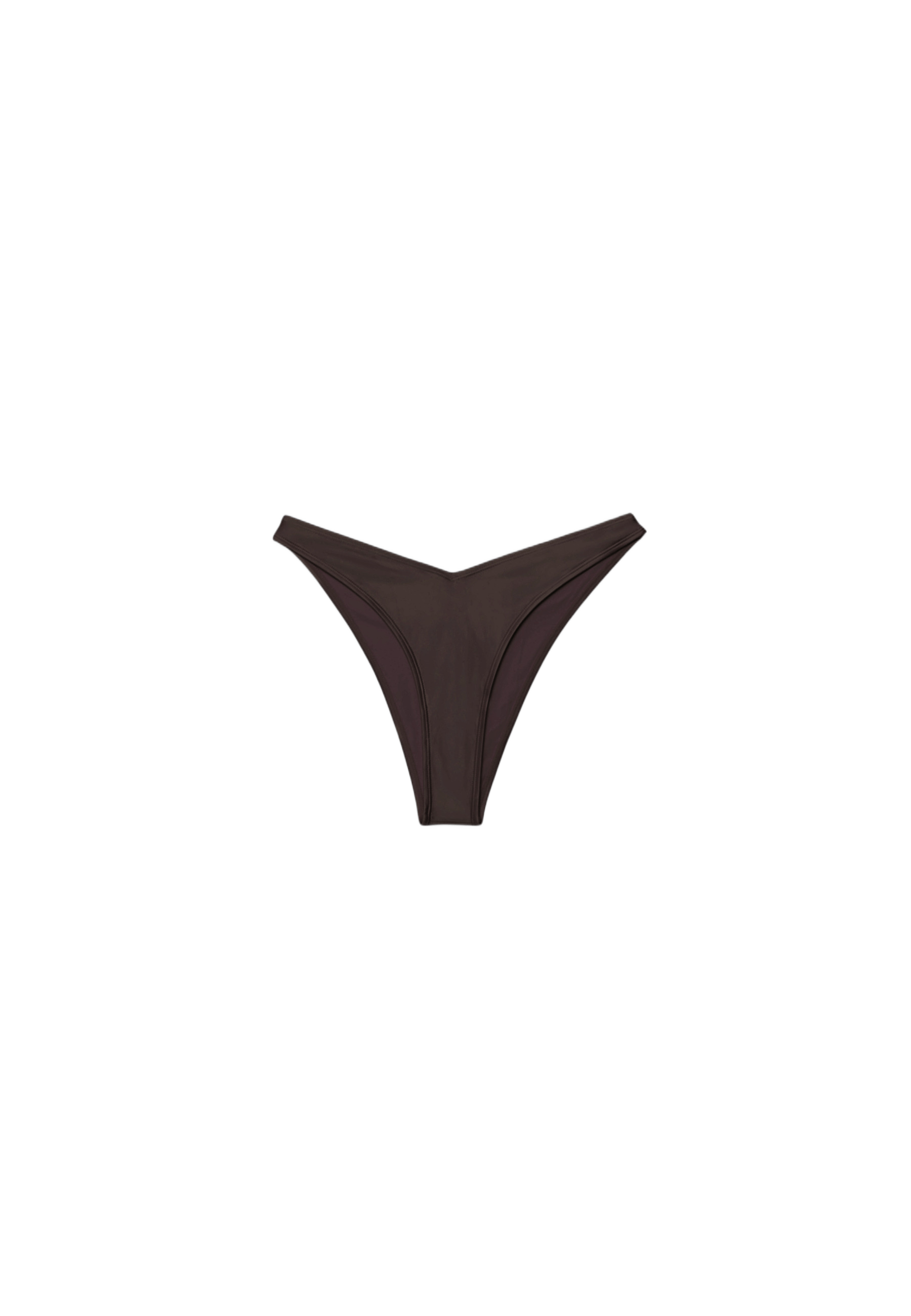 Basic sateen Brazilian bikini briefs — Brown