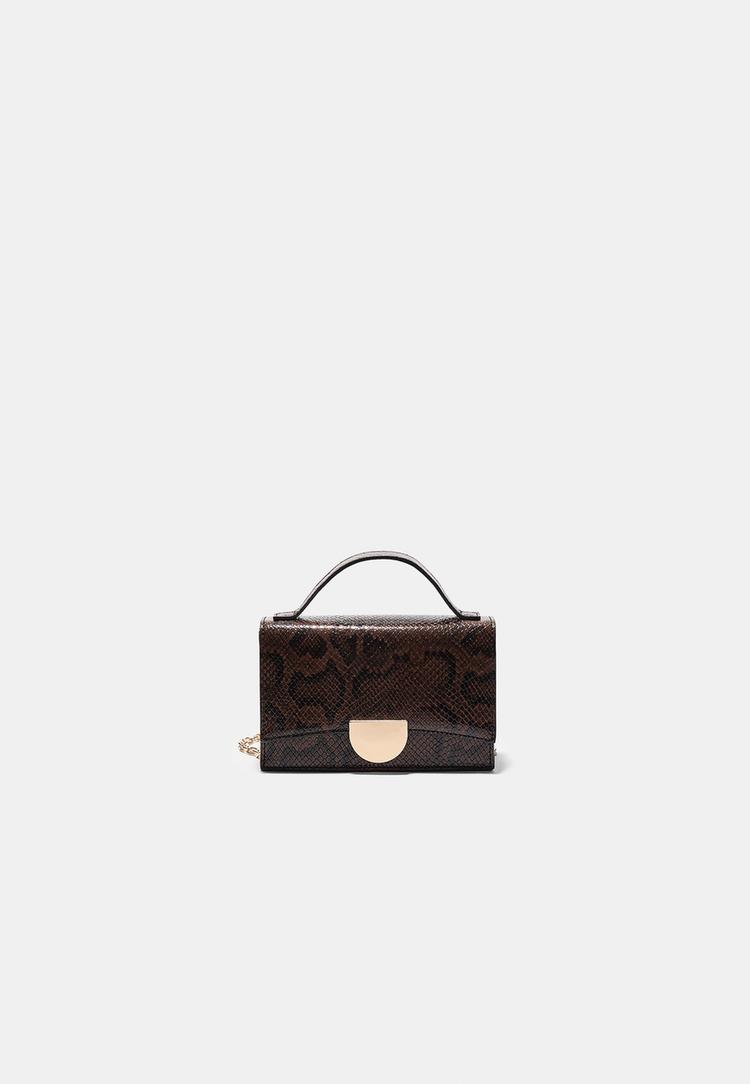 bolso bandolera mini metal animal print