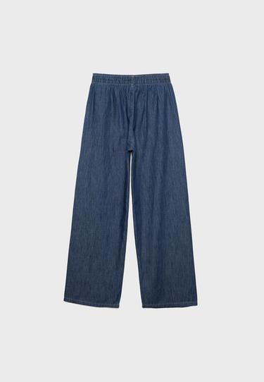 Drawstring flowing denim trousers — RINSE BLUE DENIM 8