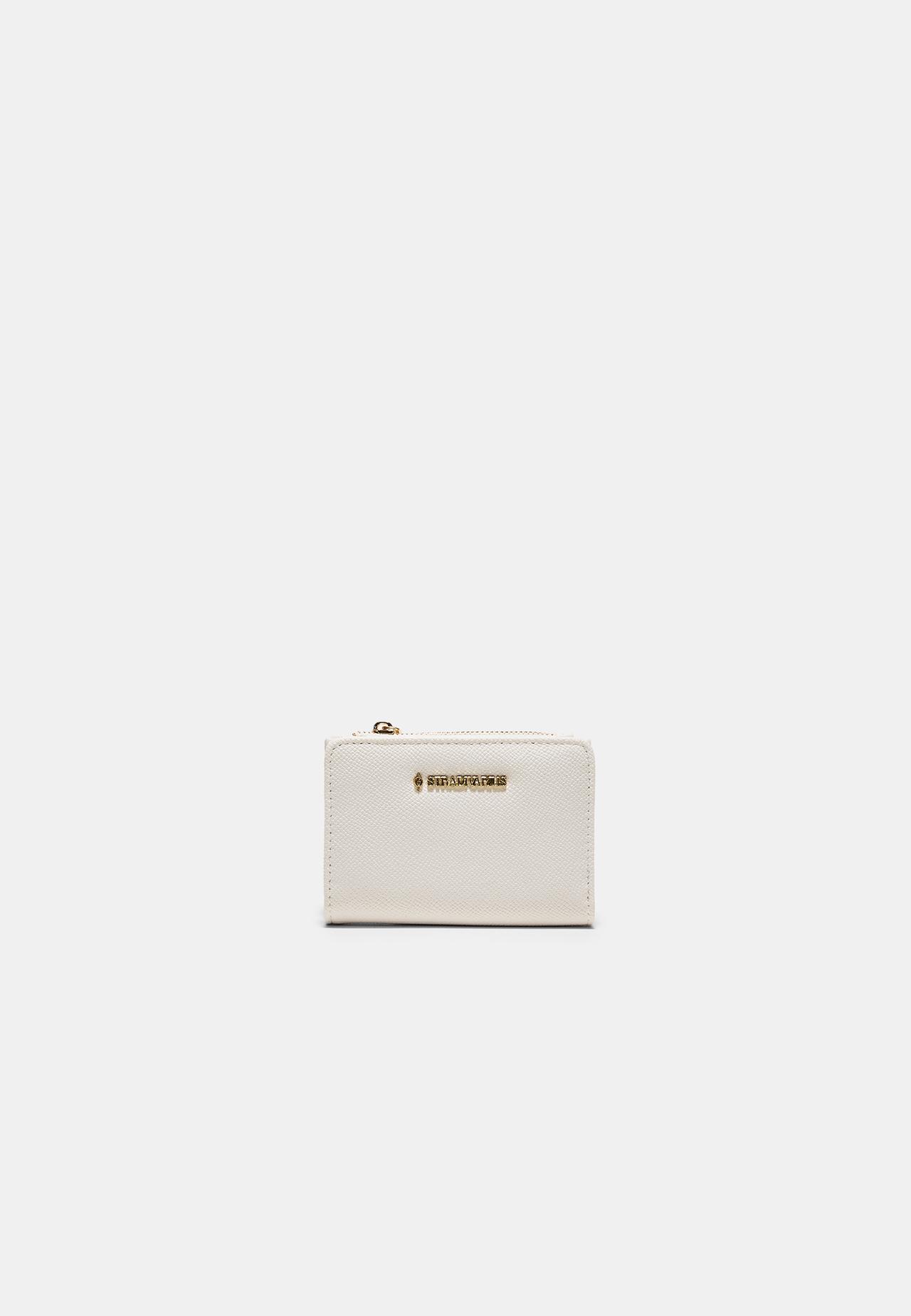 Saffiano card holder purse — White