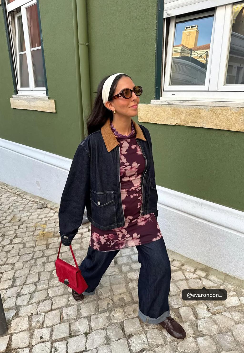 Kombinierte Jeansjacke