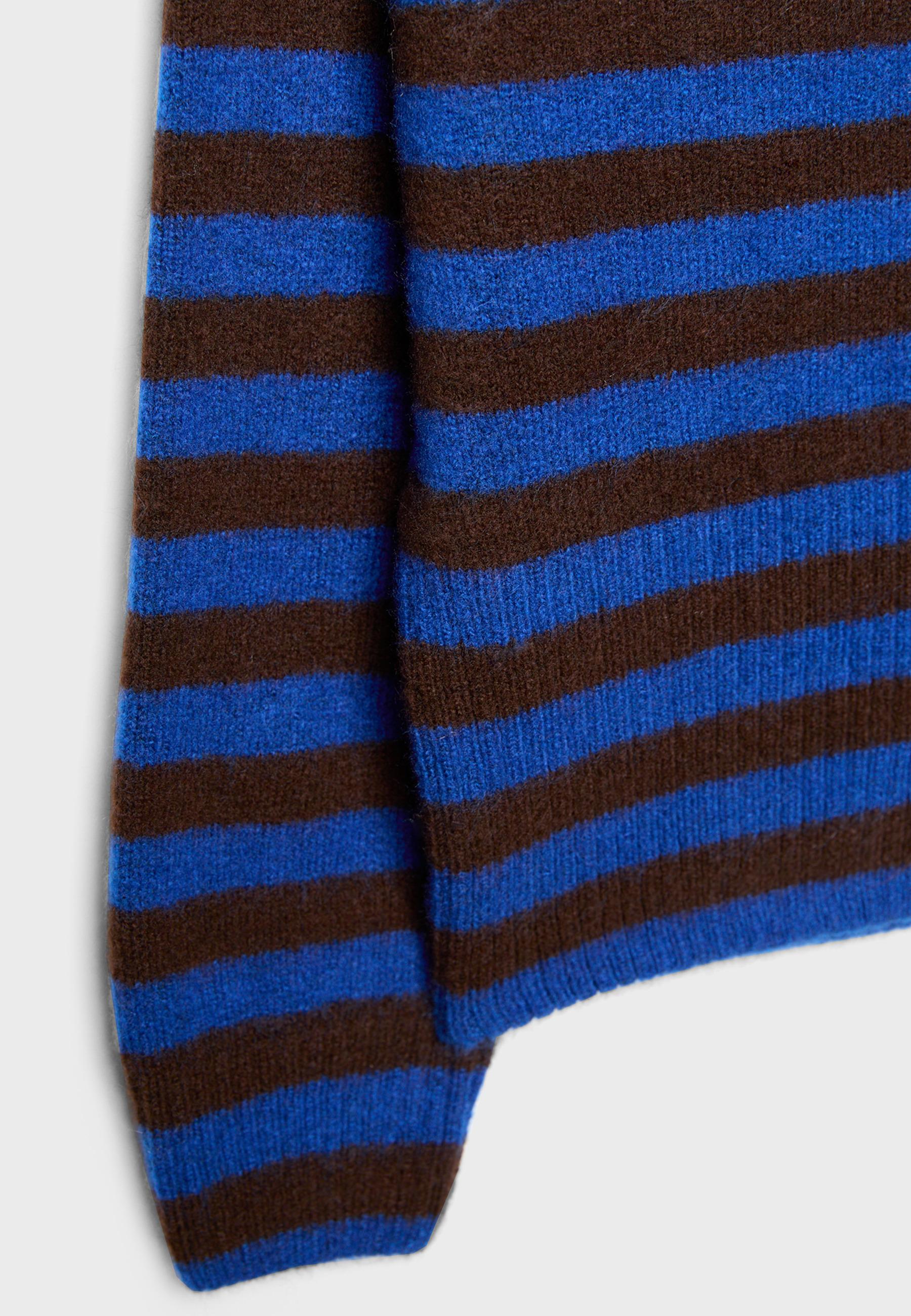 Soft-touch knit boat neck sweater — Navy blue