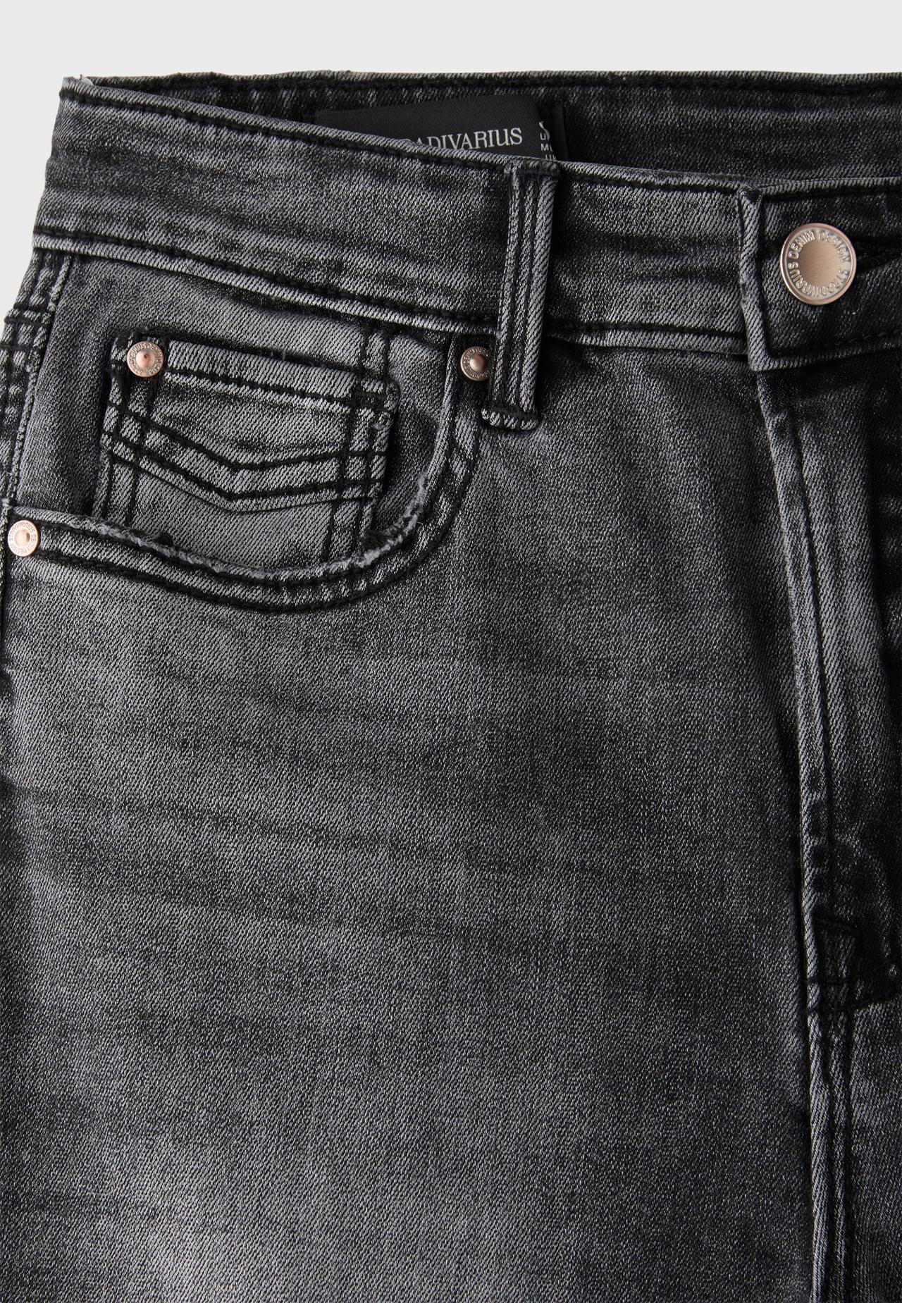 D07 High-waist skinny jeans — BLACK DENIM WASH