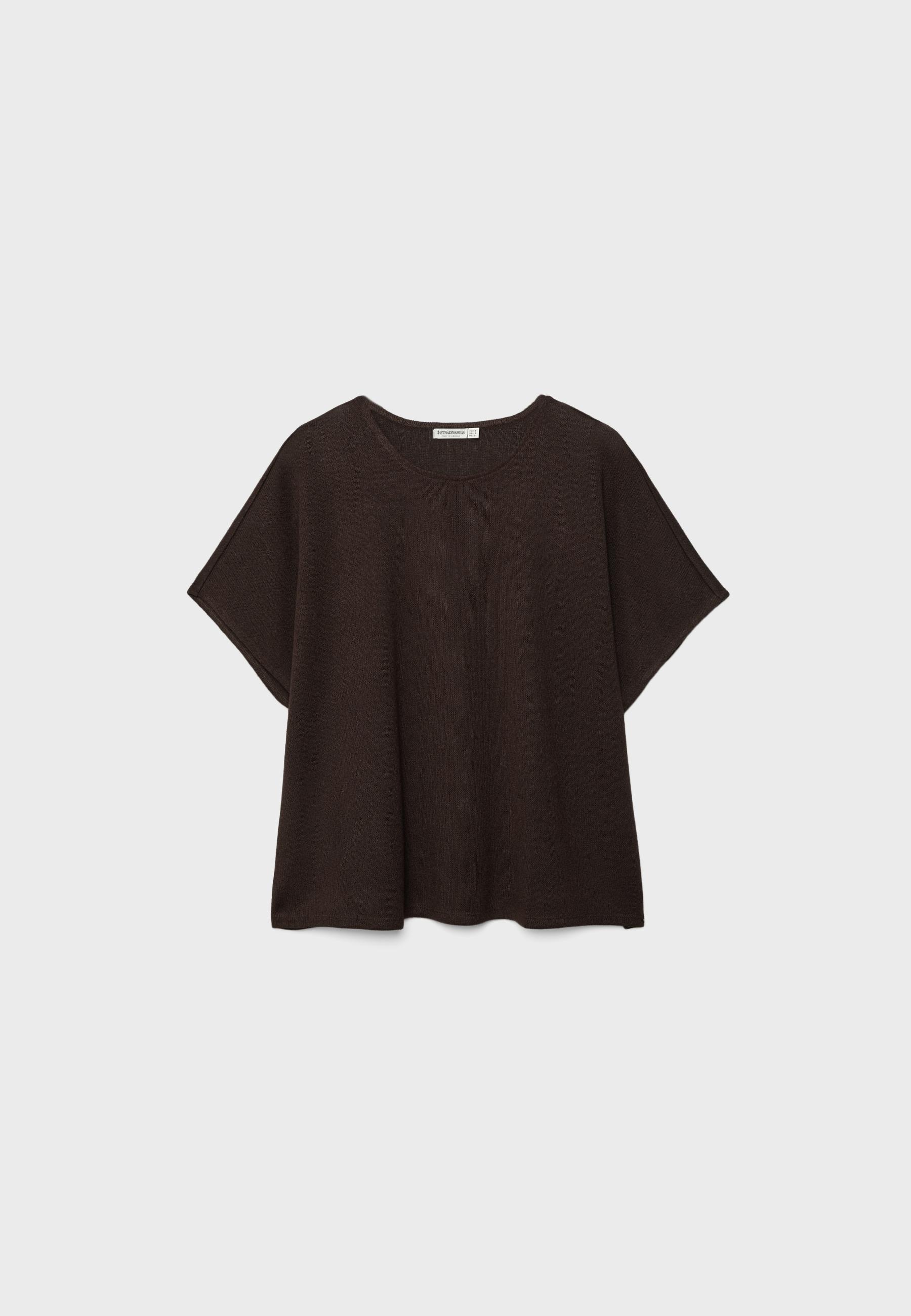 Rustic cape T-shirt — Brown