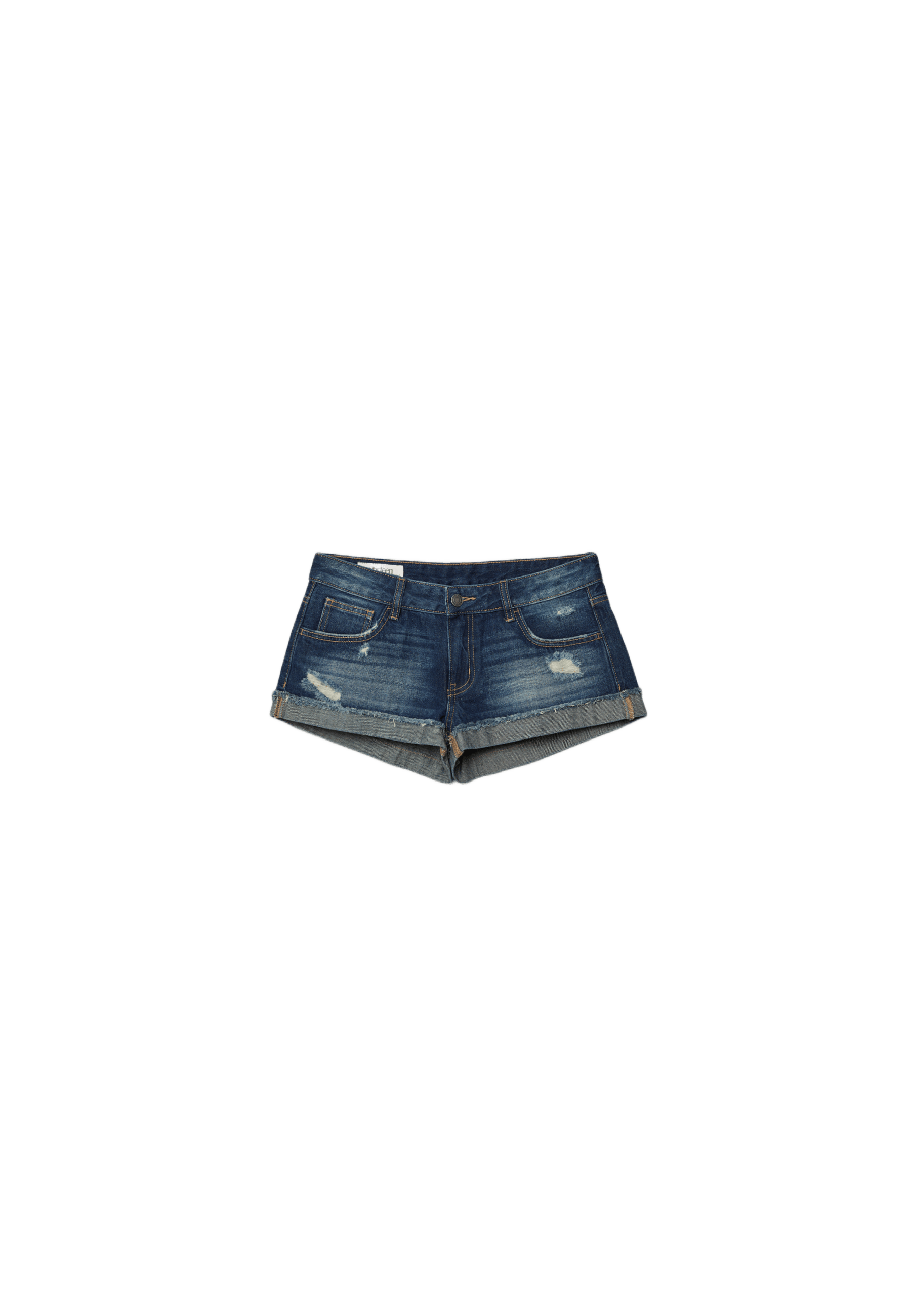 Denim shorts with stars — MEDIUM LIGHT BLUE DENIM