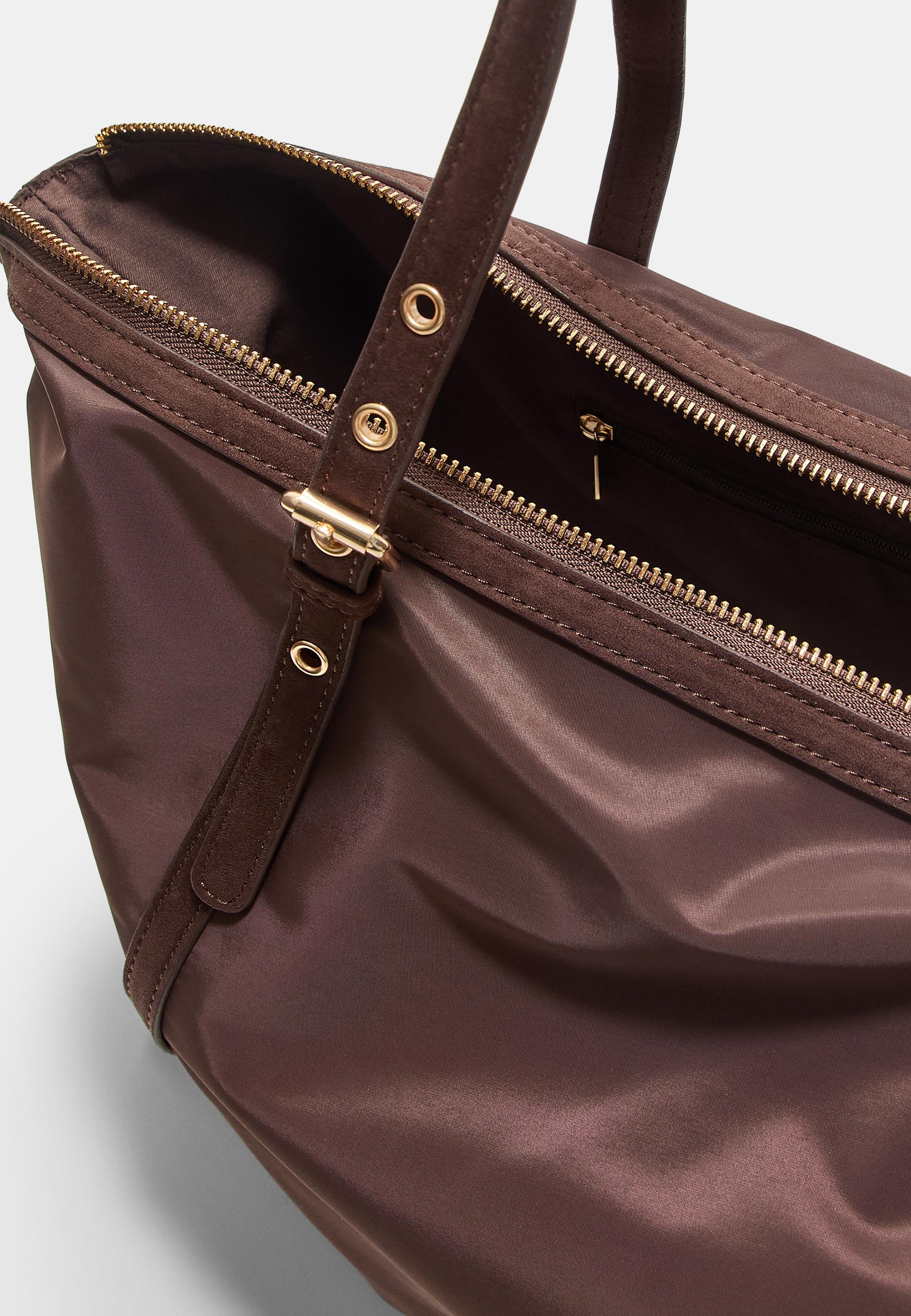 Contrast shopper bag — Brown