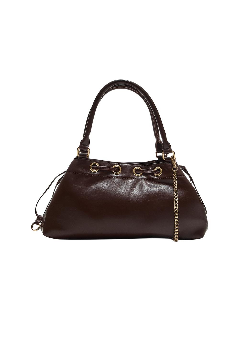 Borsa a spalla con occhielli