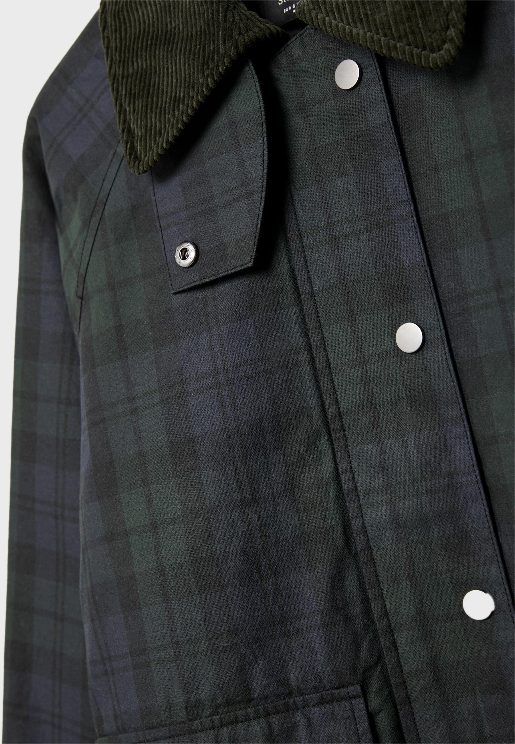 Waxed check parka - Women's fashion | Stradivarius Cyprus