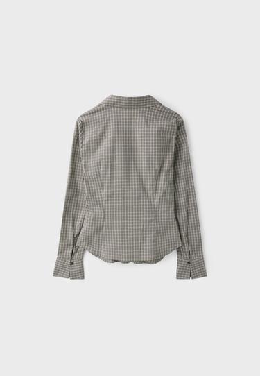 Basic fitted shirt — Khaki 8