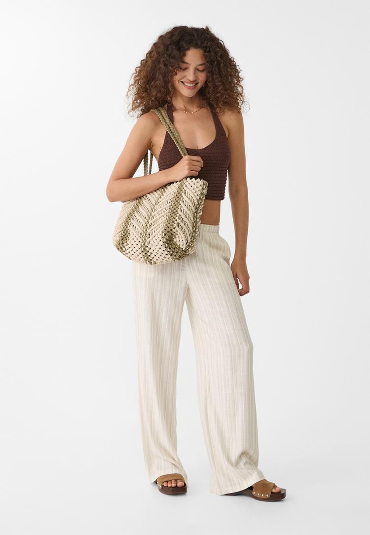 bolso shopper macrame
