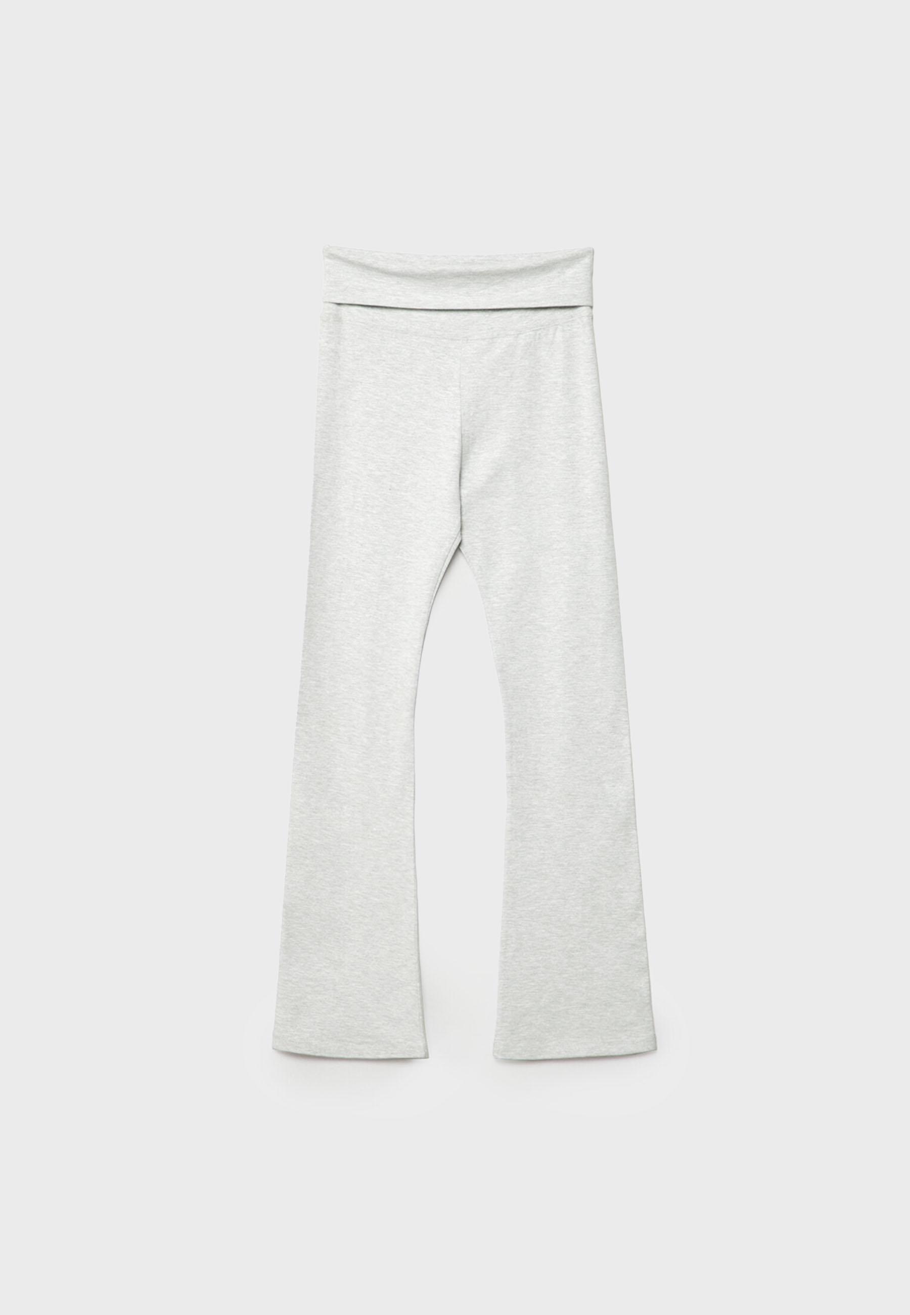 Flared leggings — Grey melange