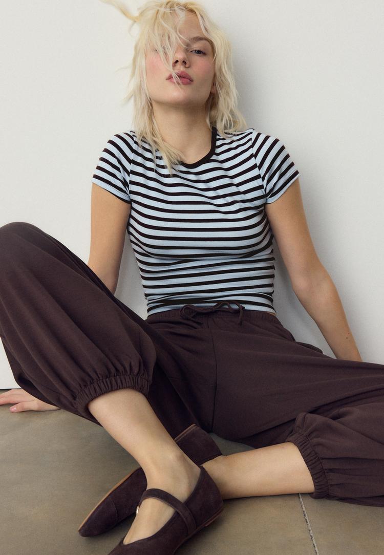 camiseta basica slim fit rayas