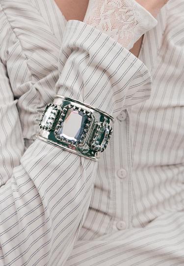 Jewel bangle — Grey 5