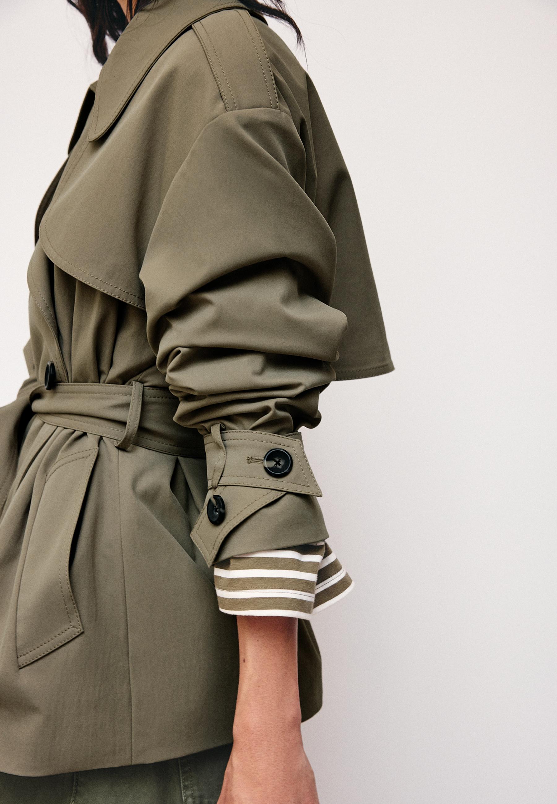 Regular high neck trench coat - Women's fashion | Stradivarius