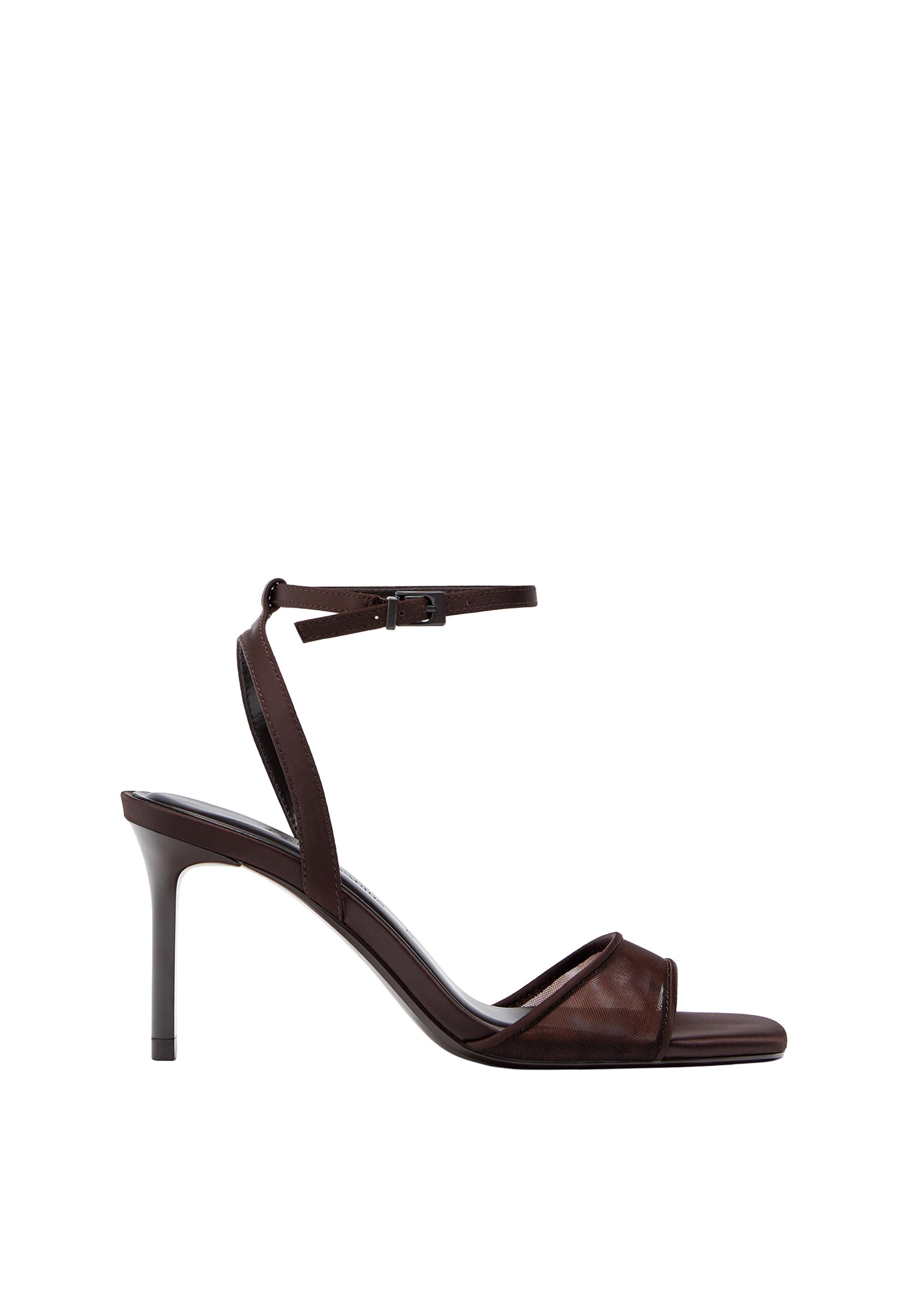 Stradivarius File detaylı stiletto topuklu sandaletler görsel 7