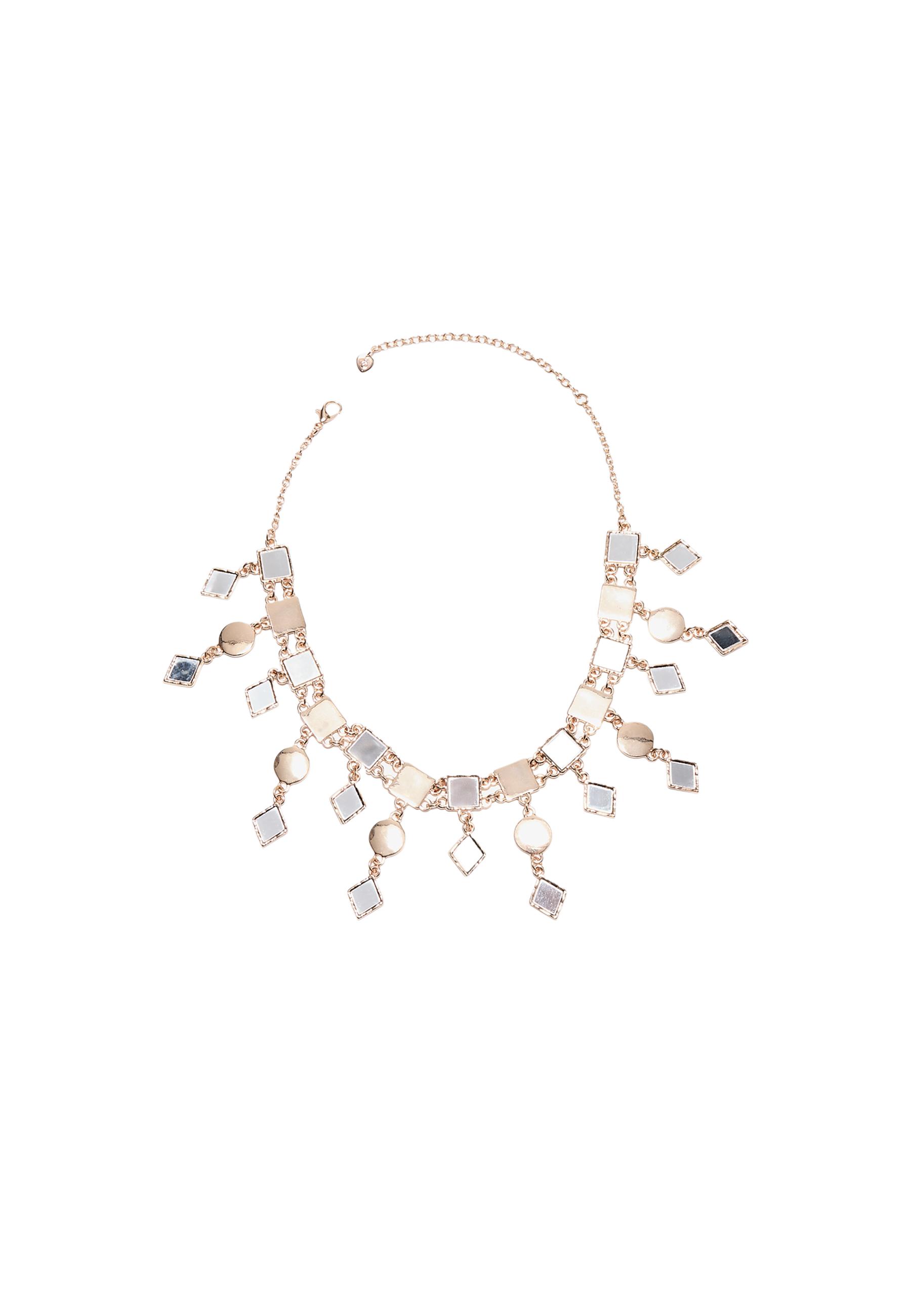 Crystal effect choker necklace — Gold