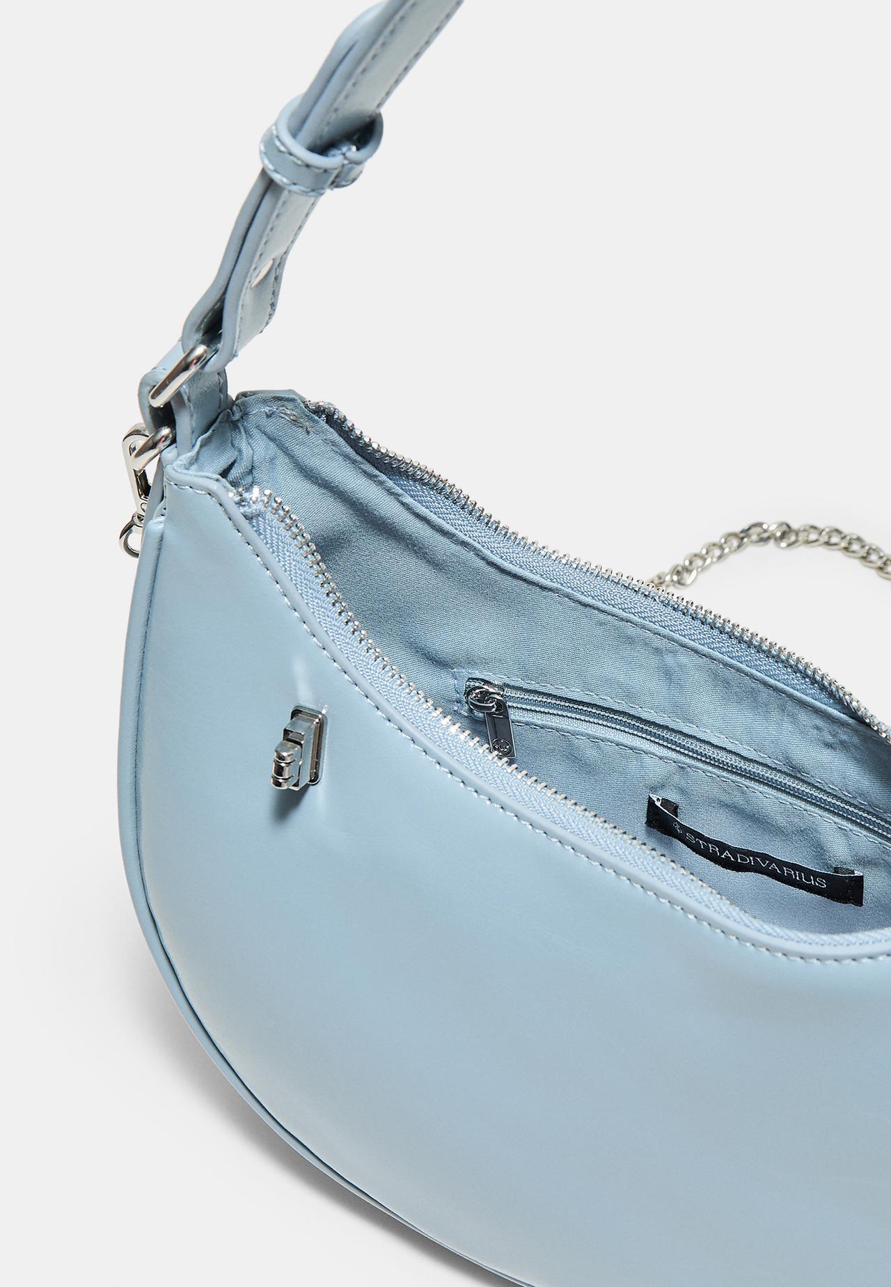 Shoulder bag with chain — Sky blue